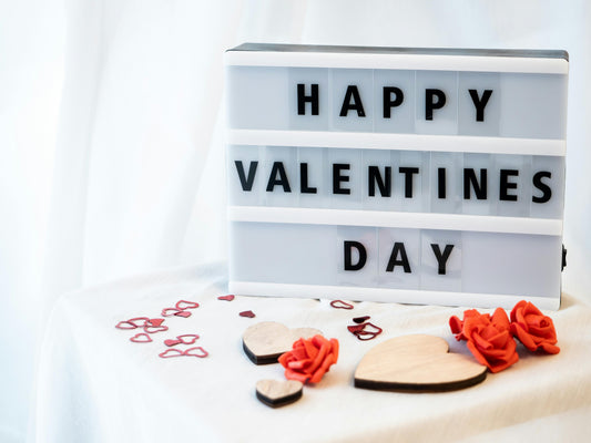 Thoughtful Valentine’s gift ideas for someone hard to buy for, featuring a message box and handwritten note
